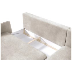 SOLANO Left-Handed Corner Sofa with Sleep Function, Storage Compartment and Cushions, Element 17 Beige VERSAILLES SOLANO Left-Handed Corner Sofa with Sleep Function, Storage Compartment and Cushions, Element 17 Beige VERSAILLES