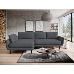 SOLANO Left-Handed Corner Sofa with Sleep Function, Storage and Cushions, Element 22 Dark Grey VERSAILLES SOLANO Left-Handed Corner Sofa with Sleep Function, Storage and Cushions, Element 22 Dark Grey VERSAILLES