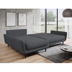 SOLANO Left-Handed Corner Sofa with Sleep Function, Storage and Cushions, Element 22 Dark Grey VERSAILLES SOLANO Left-Handed Corner Sofa with Sleep Function, Storage and Cushions, Element 22 Dark Grey VERSAILLES