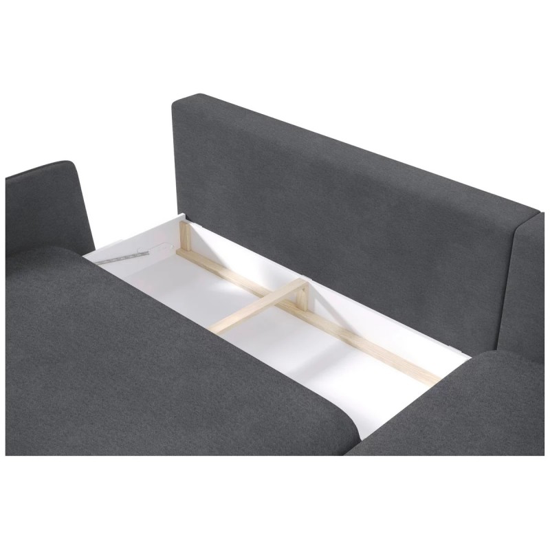 SOLANO Left-Handed Corner Sofa with Sleep Function, Storage and Cushions, Element 22 Dark Grey VERSAILLES SOLANO Left-Handed Corner Sofa with Sleep Function, Storage and Cushions, Element 22 Dark Grey VERSAILLES