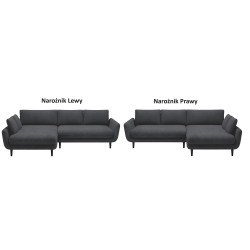 SOLANO Left-Handed Corner Sofa with Sleep Function, Storage and Cushions, Element 22 Dark Grey VERSAILLES SOLANO Left-Handed Corner Sofa with Sleep Function, Storage and Cushions, Element 22 Dark Grey VERSAILLES