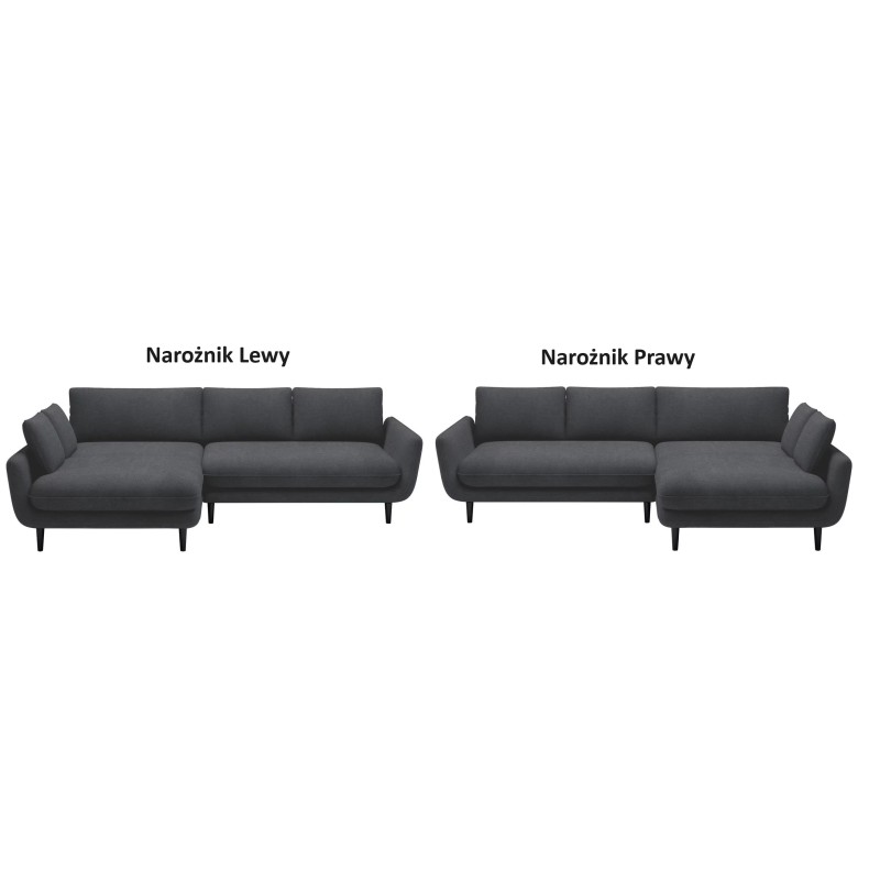 SOLANO Left-Handed Corner Sofa with Sleep Function, Storage and Cushions, Element 22 Dark Grey VERSAILLES SOLANO Left-Handed Corner Sofa with Sleep Function, Storage and Cushions, Element 22 Dark Grey VERSAILLES