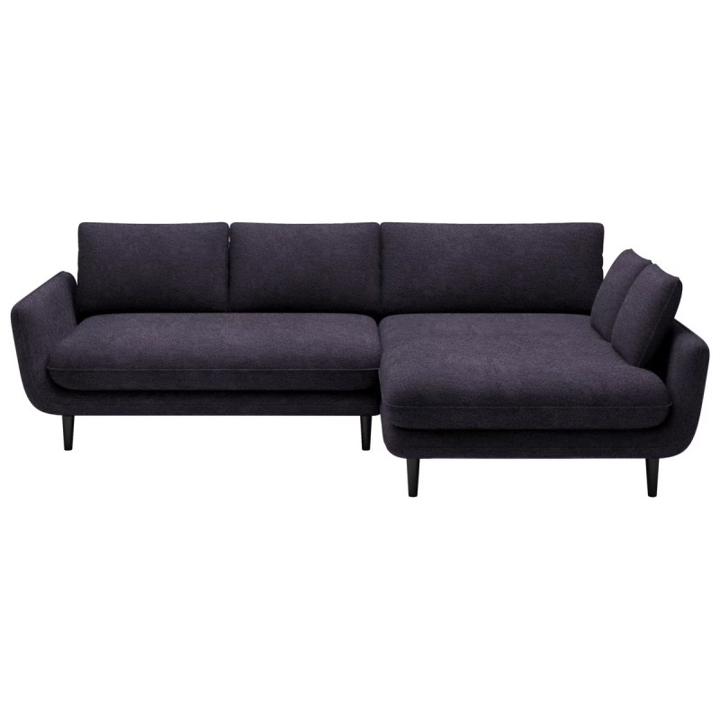 "SOLANO Right-Hand Corner Sofa with Sleep Function, Storage Compartment and Cushions, Element 01 Navy Blue Versailles"