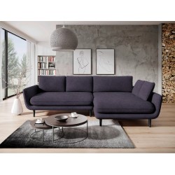 "SOLANO Right-Hand Corner Sofa with Sleep Function, Storage Compartment and Cushions, Element 01 Navy Blue Versailles" "SOLANO Right-Hand Corner Sofa with Sleep Function, Storage Compartment and Cushions, Element 01 Navy Blue Versailles"