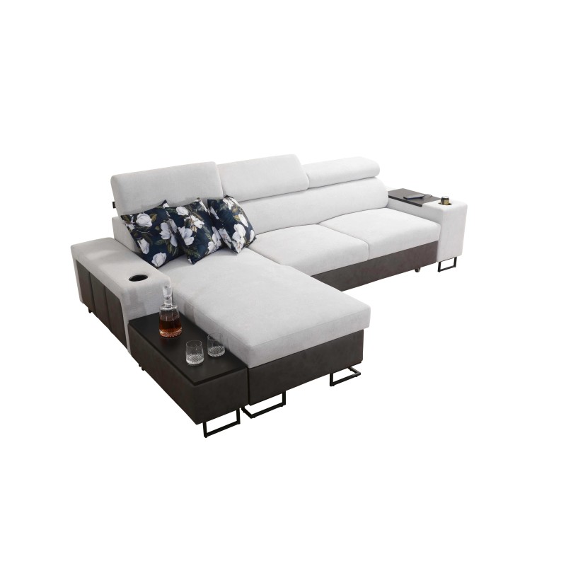 Esquina Prestige I Maxi con función de cama y puerto USB - Suave al tacto, Freya 210.04 + Tauro 8203 Esquina Prestige I Maxi con función de cama y puerto USB - Suave al tacto, Freya 210.04 + Tauro 8203