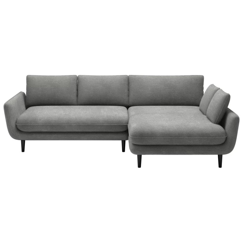 "SOLANO Right-Hand Corner Sofa with Sleeping Function, Storage and Cushions, Element 04 Gray VERSAILLES"