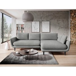 "SOLANO Right-Hand Corner Sofa with Sleeping Function, Storage and Cushions, Element 04 Gray VERSAILLES" "SOLANO Right-Hand Corner Sofa with Sleeping Function, Storage and Cushions, Element 04 Gray VERSAILLES"