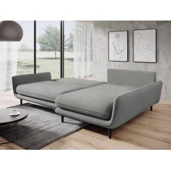 "SOLANO Right-Hand Corner Sofa with Sleeping Function, Storage and Cushions, Element 04 Gray VERSAILLES" "SOLANO Right-Hand Corner Sofa with Sleeping Function, Storage and Cushions, Element 04 Gray VERSAILLES"