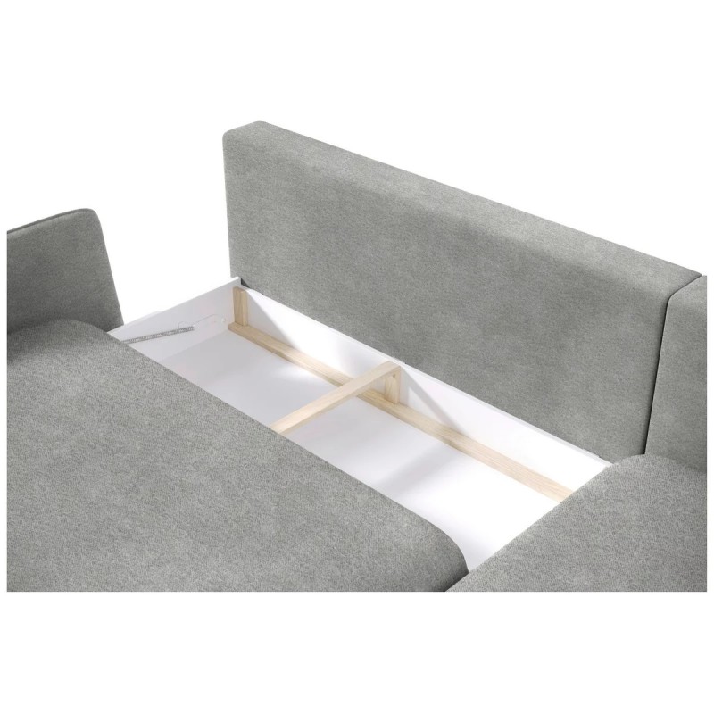 "SOLANO Right-Hand Corner Sofa with Sleeping Function, Storage and Cushions, Element 04 Gray VERSAILLES" "SOLANO Right-Hand Corner Sofa with Sleeping Function, Storage and Cushions, Element 04 Gray VERSAILLES"