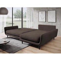 SOLANO Right-Hand Corner Sofa with Sleep Function, Storage and Cushions, Element 05 Dark Brown VERSAILLES SOLANO Right-Hand Corner Sofa with Sleep Function, Storage and Cushions, Element 05 Dark Brown VERSAILLES