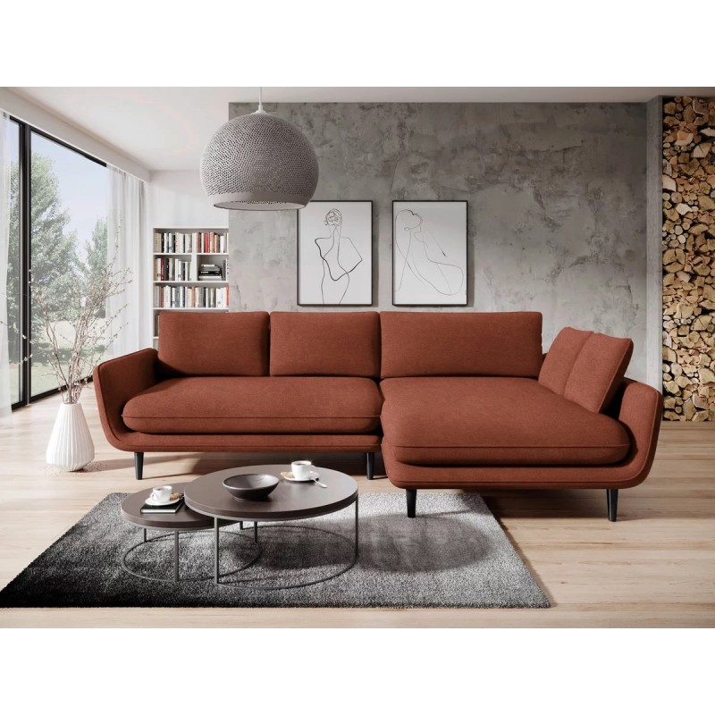 SOLANO Right-Hand Corner Sofa with Sleep Function, Storage Compartment, and Cushions, Element 09 Bordeaux VERSAILLES SOLANO Right-Hand Corner Sofa with Sleep Function, Storage Compartment, and Cushions, Element 09 Bordeaux VERSAILLES