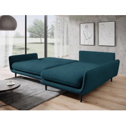 SOLANO Right-Hand Corner Sofa with Sleep Function, Storage and Pillows, Element 14 Royal Blue Versailles SOLANO Right-Hand Corner Sofa with Sleep Function, Storage and Pillows, Element 14 Royal Blue Versailles