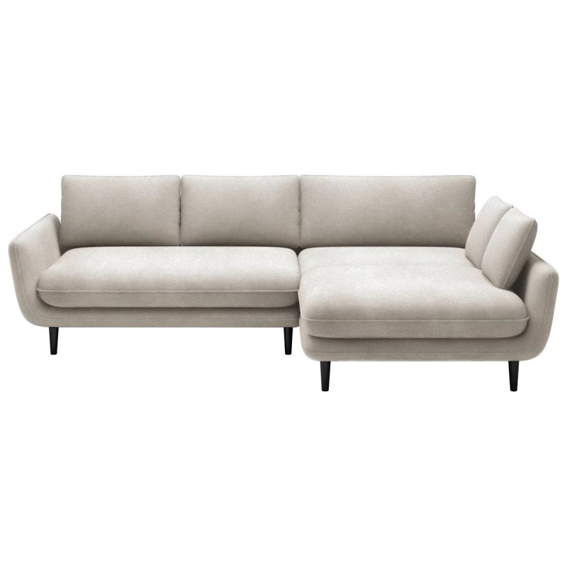 SOLANO Right-Handed Corner Sofa with Sleep Function, Storage Compartment and Cushions, Element 17 Beige VERSAILLES Edition
