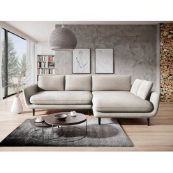 SOLANO Right-Handed Corner Sofa with Sleep Function, Storage Compartment and Cushions, Element 17 Beige VERSAILLES Edition SOLANO Right-Handed Corner Sofa with Sleep Function, Storage Compartment and Cushions, Element 17 Beige VERSAILLES Edition