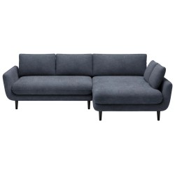 SOLANO Right-Hand Corner Sofa with Sleeping Function, Storage and Cushions, Element 23 Anthracite WERSAL