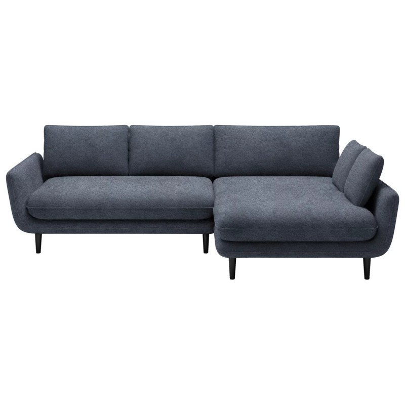 SOLANO Right-Hand Corner Sofa with Sleeping Function, Storage and Cushions, Element 23 Anthracite WERSAL
