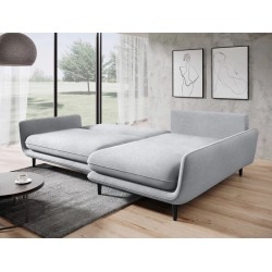 "SOLANO Right-Hand Corner Sofa with Sleep Function, Storage and Cushions, Element 24 Light Grey VERSAILLES Edition" "SOLANO Right-Hand Corner Sofa with Sleep Function, Storage and Cushions, Element 24 Light Grey VERSAILLES Edition"