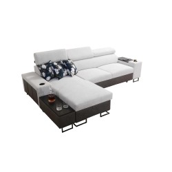 Esquina Prestige I Maxi con función de cama y puerto USB - Suave al tacto, Freya 210.04 + Tauro 8202 Esquina Prestige I Maxi con función de cama y puerto USB - Suave al tacto, Freya 210.04 + Tauro 8202