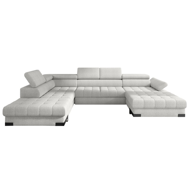 SELVA XL Left-Handed Corner Sofa with Sleep Function and AUSTIN 05 Light Brown Storage Compartment WERSAL SELVA XL Left-Handed Corner Sofa with Sleep Function and AUSTIN 05 Light Brown Storage Compartment WERSAL