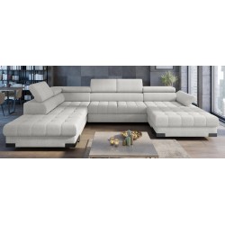 SELVA XL Left-Handed Corner Sofa with Sleep Function and AUSTIN 05 Light Brown Storage Compartment WERSAL SELVA XL Left-Handed Corner Sofa with Sleep Function and AUSTIN 05 Light Brown Storage Compartment WERSAL