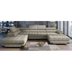 SELVA XL Left-Handed Corner Sofa with Sleep Function and AUSTIN 12 Green Storage Compartment WERSAL SELVA XL Left-Handed Corner Sofa with Sleep Function and AUSTIN 12 Green Storage Compartment WERSAL