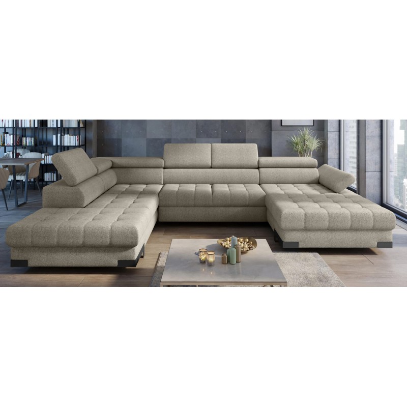 SELVA XL Left-Handed Corner Sofa with Sleep Function and AUSTIN 12 Green Storage Compartment WERSAL SELVA XL Left-Handed Corner Sofa with Sleep Function and AUSTIN 12 Green Storage Compartment WERSAL