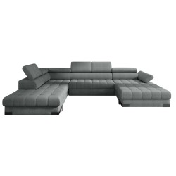 SELVA XL Left-Hand Corner Sofa with Sleep Function and AUSTIN 14 Blue Storage Compartment VERSAILLES