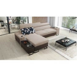 Ecksofa Prestige I Maxi mit Schlaffunktion und USB-Anschluss - Weich im Griff, Freya 210.04 + Tauro 8202