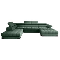 SELVA XL Left-Handed Sectional with Sleep Function and AUSTIN 18 Light Grey Storage Versailles