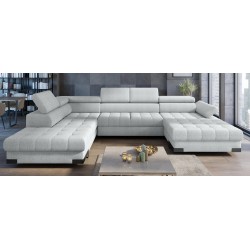 SELVA XL Left-Handed Corner Sofa with Sleep Function and AUSTIN 19 Grey Storage Compartment WERSAL SELVA XL Left-Handed Corner Sofa with Sleep Function and AUSTIN 19 Grey Storage Compartment WERSAL
