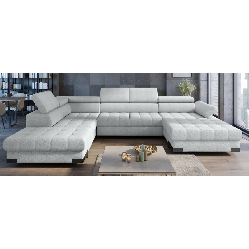 SELVA XL Left-Handed Corner Sofa with Sleep Function and AUSTIN 19 Grey Storage Compartment WERSAL SELVA XL Left-Handed Corner Sofa with Sleep Function and AUSTIN 19 Grey Storage Compartment WERSAL