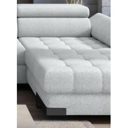 SELVA XL Left-Handed Corner Sofa with Sleep Function and AUSTIN 19 Grey Storage Compartment WERSAL SELVA XL Left-Handed Corner Sofa with Sleep Function and AUSTIN 19 Grey Storage Compartment WERSAL