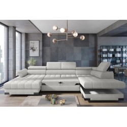 SELVA XL Left-Handed Corner Sofa with Sleep Function and AUSTIN 20 Anthracite Storage Compartment WERSAL SELVA XL Left-Handed Corner Sofa with Sleep Function and AUSTIN 20 Anthracite Storage Compartment WERSAL
