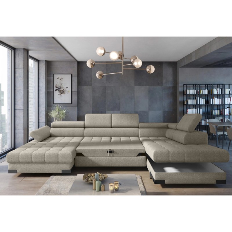 SELVA XL Left-Handed Corner Sofa with Sleeping Function and AUSTIN 21 Graphite Storage Compartment WERSAL SELVA XL Left-Handed Corner Sofa with Sleeping Function and AUSTIN 21 Graphite Storage Compartment WERSAL