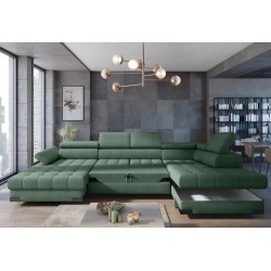 SELVA XL Right-Hand Corner Sofa with Sleep Function and AUSTIN 12 Green Storage Compartment WERSAL SELVA XL Right-Hand Corner Sofa with Sleep Function and AUSTIN 12 Green Storage Compartment WERSAL