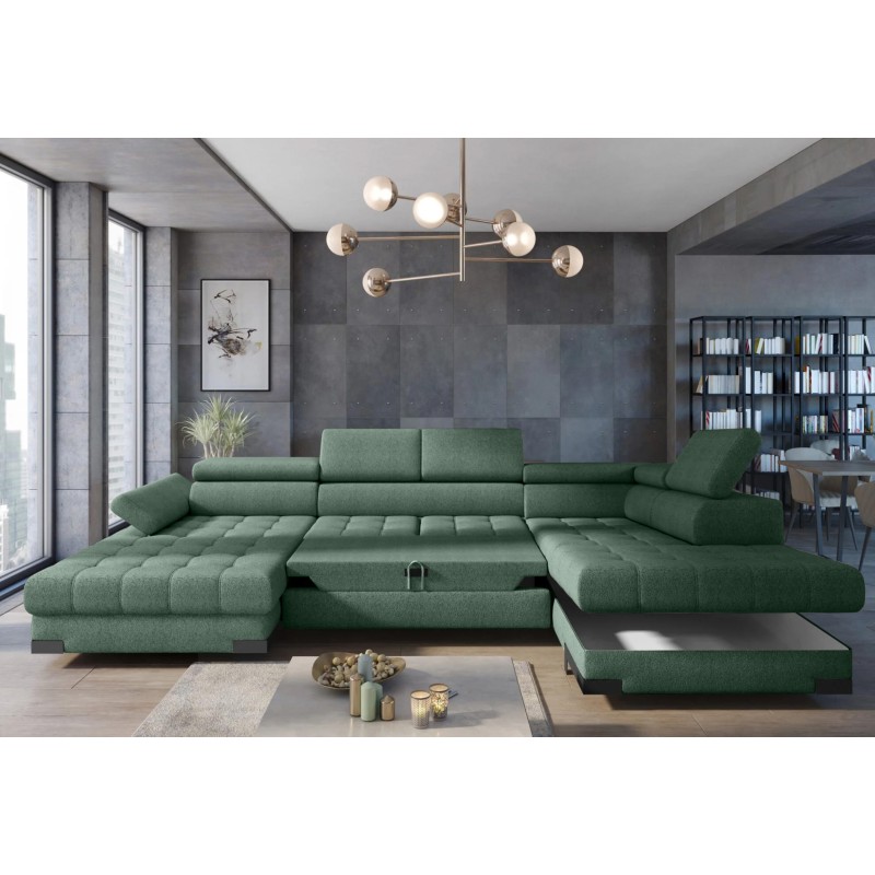 SELVA XL Right-Hand Corner Sofa with Sleep Function and AUSTIN 12 Green Storage Compartment WERSAL SELVA XL Right-Hand Corner Sofa with Sleep Function and AUSTIN 12 Green Storage Compartment WERSAL