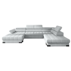 SELVA XL Right-Handed Corner Sofa with Sleep Function and AUSTIN 14 Blue Storage Compartment by WERSAL