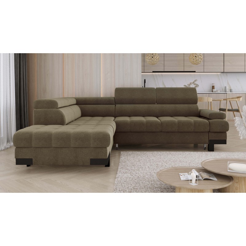 SELVA L Left-Handed Corner Sofa with Sleep Function and AUSTIN 12 Green Storage Compartment WERSAL SELVA L Left-Handed Corner Sofa with Sleep Function and AUSTIN 12 Green Storage Compartment WERSAL