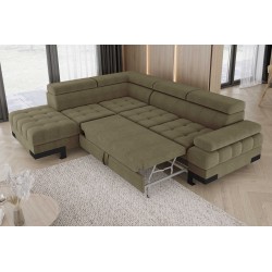 SELVA L Left-Handed Corner Sofa with Sleep Function and AUSTIN 12 Green Storage Compartment WERSAL SELVA L Left-Handed Corner Sofa with Sleep Function and AUSTIN 12 Green Storage Compartment WERSAL
