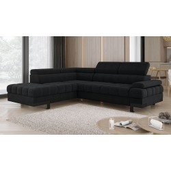 SELVA L Left-Handed Corner Sofa with Sleeper Function and AUSTIN 21 Graphite Storage Compartment WERSAL SELVA L Left-Handed Corner Sofa with Sleeper Function and AUSTIN 21 Graphite Storage Compartment WERSAL