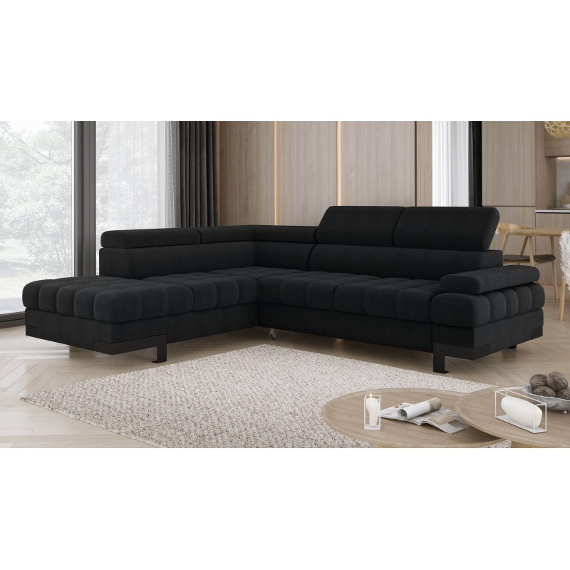 SELVA L Left-Handed Corner Sofa with Sleeper Function and AUSTIN 21 Graphite Storage Compartment WERSAL SELVA L Left-Handed Corner Sofa with Sleeper Function and AUSTIN 21 Graphite Storage Compartment WERSAL