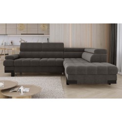SELVA L Right-Hand Corner Sofa with Sleep Function and AUSTIN 05 Light Brown Storage Unit WERSAL SELVA L Right-Hand Corner Sofa with Sleep Function and AUSTIN 05 Light Brown Storage Unit WERSAL