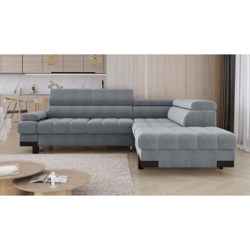 SELVA L Right-Hand Corner Sofa with Sleep Function and AUSTIN 18 Light Grey Storage Compartment WERSAL SELVA L Right-Hand Corner Sofa with Sleep Function and AUSTIN 18 Light Grey Storage Compartment WERSAL