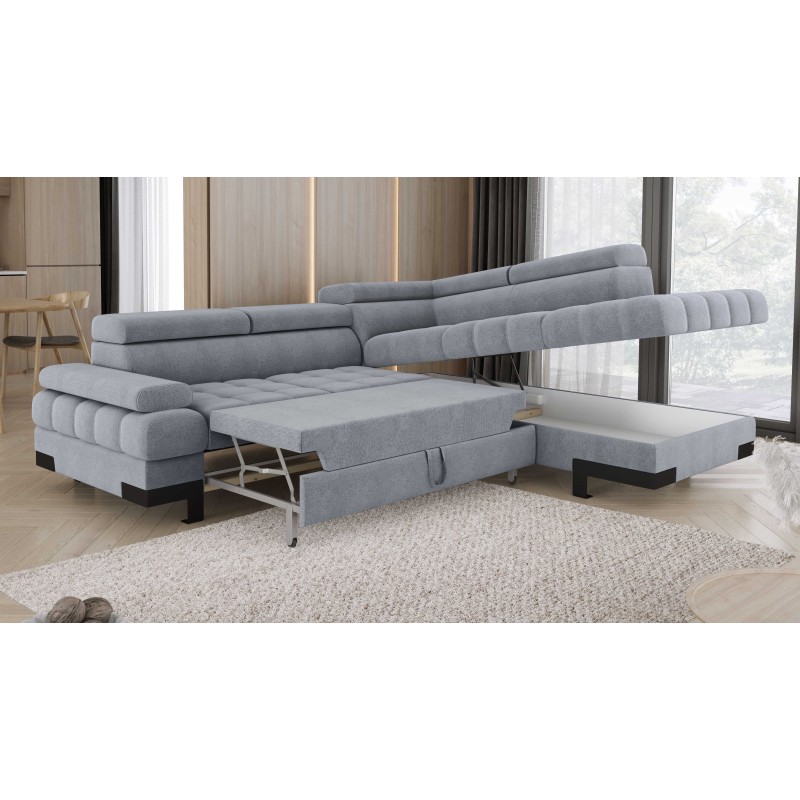 SELVA L Right-Hand Corner Sofa with Sleep Function and AUSTIN 18 Light Grey Storage Compartment WERSAL SELVA L Right-Hand Corner Sofa with Sleep Function and AUSTIN 18 Light Grey Storage Compartment WERSAL