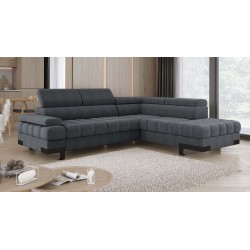 SELVA L Right-Hand Corner Sofa with Sleep Function and AUSTIN 19 Grey Storage Compartment by WERSAL SELVA L Right-Hand Corner Sofa with Sleep Function and AUSTIN 19 Grey Storage Compartment by WERSAL