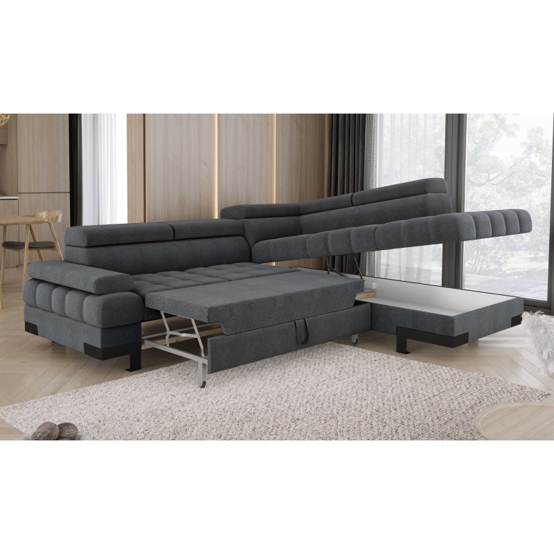 SELVA L Right-Hand Corner Sofa with Sleep Function and AUSTIN 19 Grey Storage Compartment by WERSAL SELVA L Right-Hand Corner Sofa with Sleep Function and AUSTIN 19 Grey Storage Compartment by WERSAL