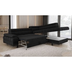 Luxurious and Functional SELVA L Right-Hand Corner Sofa with Sleep Function and Storage Luxurious and Functional SELVA L Right-Hand Corner Sofa with Sleep Function and Storage