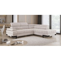 SELVA L Right-Hand Corner Sofa with Sleeper Function and SALVADOR 01 Beige Storage Compartment SELVA L Right-Hand Corner Sofa with Sleeper Function and SALVADOR 01 Beige Storage Compartment