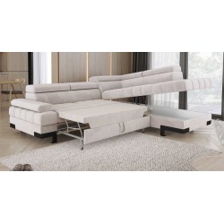 SELVA L Right-Hand Corner Sofa with Sleeper Function and SALVADOR 01 Beige Storage Compartment SELVA L Right-Hand Corner Sofa with Sleeper Function and SALVADOR 01 Beige Storage Compartment