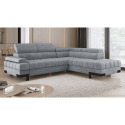 SELVA L Right-Hand Corner Sofa with Sleep Function and SALVADOR 14 Light Grey Storage Unit WERSAL SELVA L Right-Hand Corner Sofa with Sleep Function and SALVADOR 14 Light Grey Storage Unit WERSAL